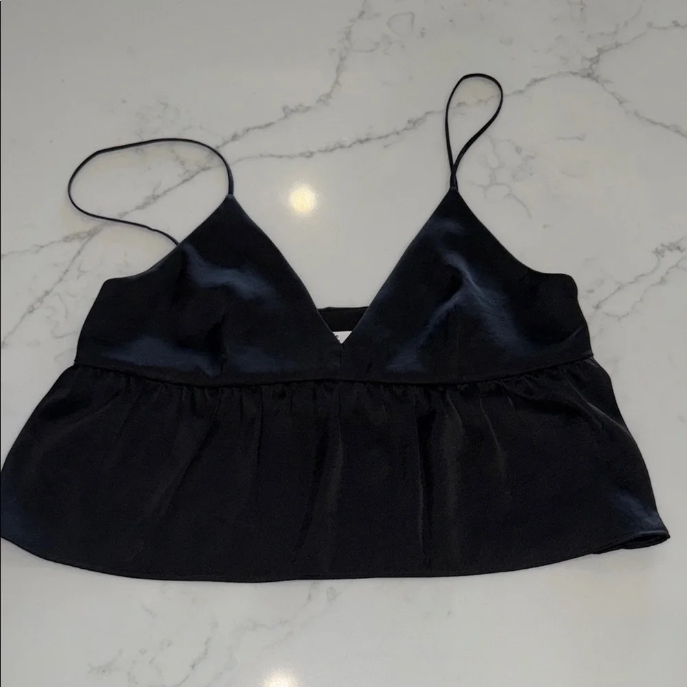 Little Moon Black Sleeveless Crop Camisole - Picture 1 of 3